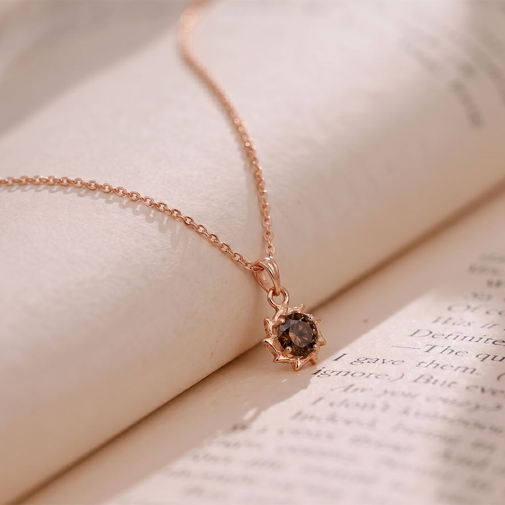 The99Jewel Rose Gold Plated Floral Stylish Chain Pendant For Women & Girls