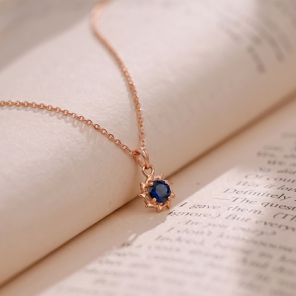 The99Jewel Rose Gold Plated Floral Stylish Chain Pendant For Women & Girls