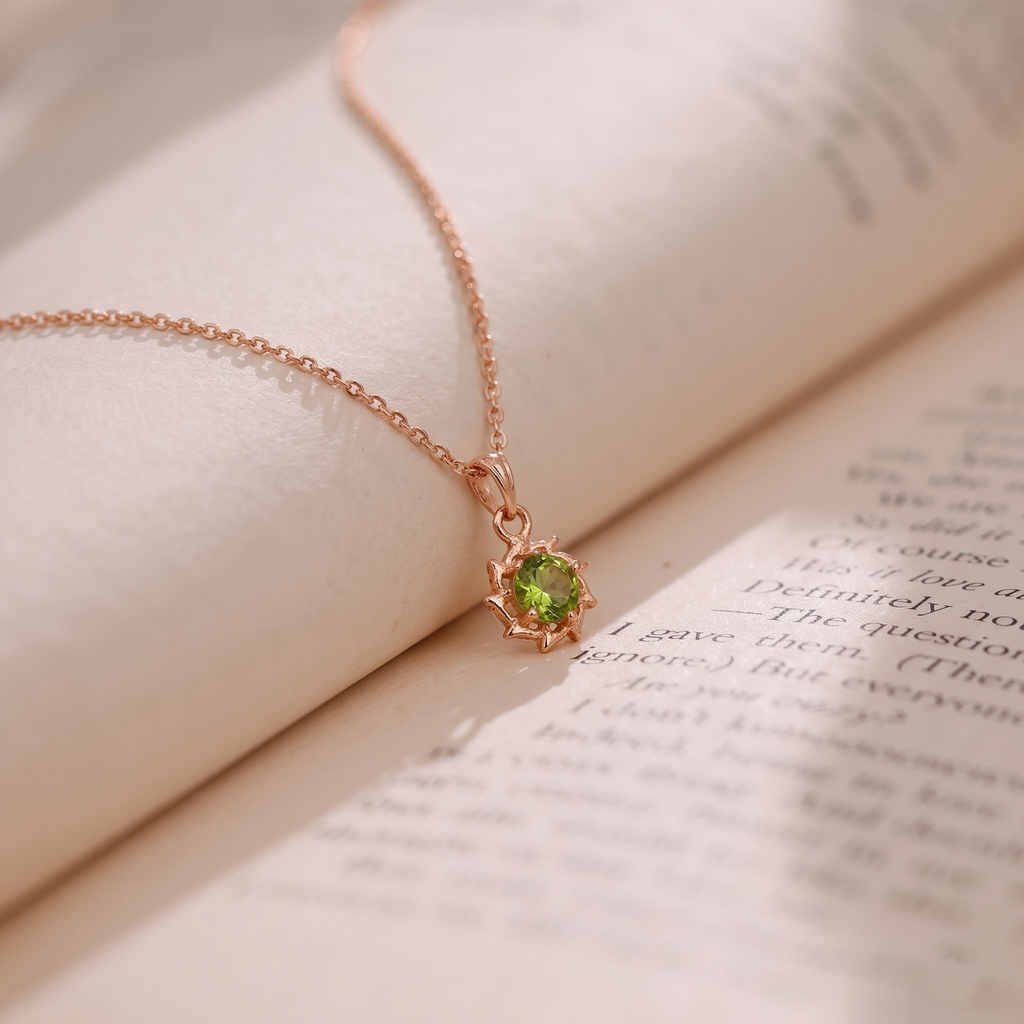 The99Jewel Rose Gold Plated Floral Stylish Chain Pendant For Women & Girls
