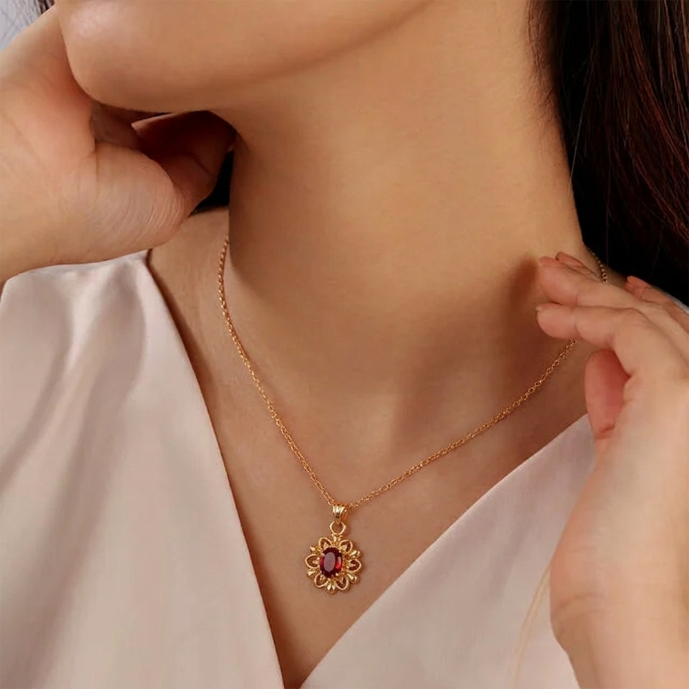 The99Jewel Crystal Stone Chain Pendant For Women/ Girls