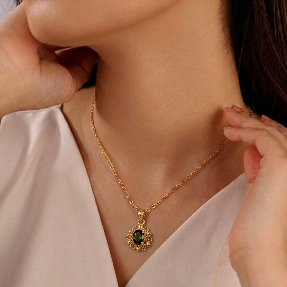 The99Jewel Crystal Stone Chain Pendant For Women/ Girls