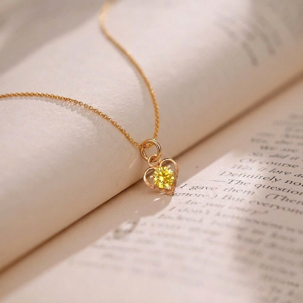 The99Jewel Rose Gold Plated Heart Shape Stylish Chain Pendant For Women & Girls