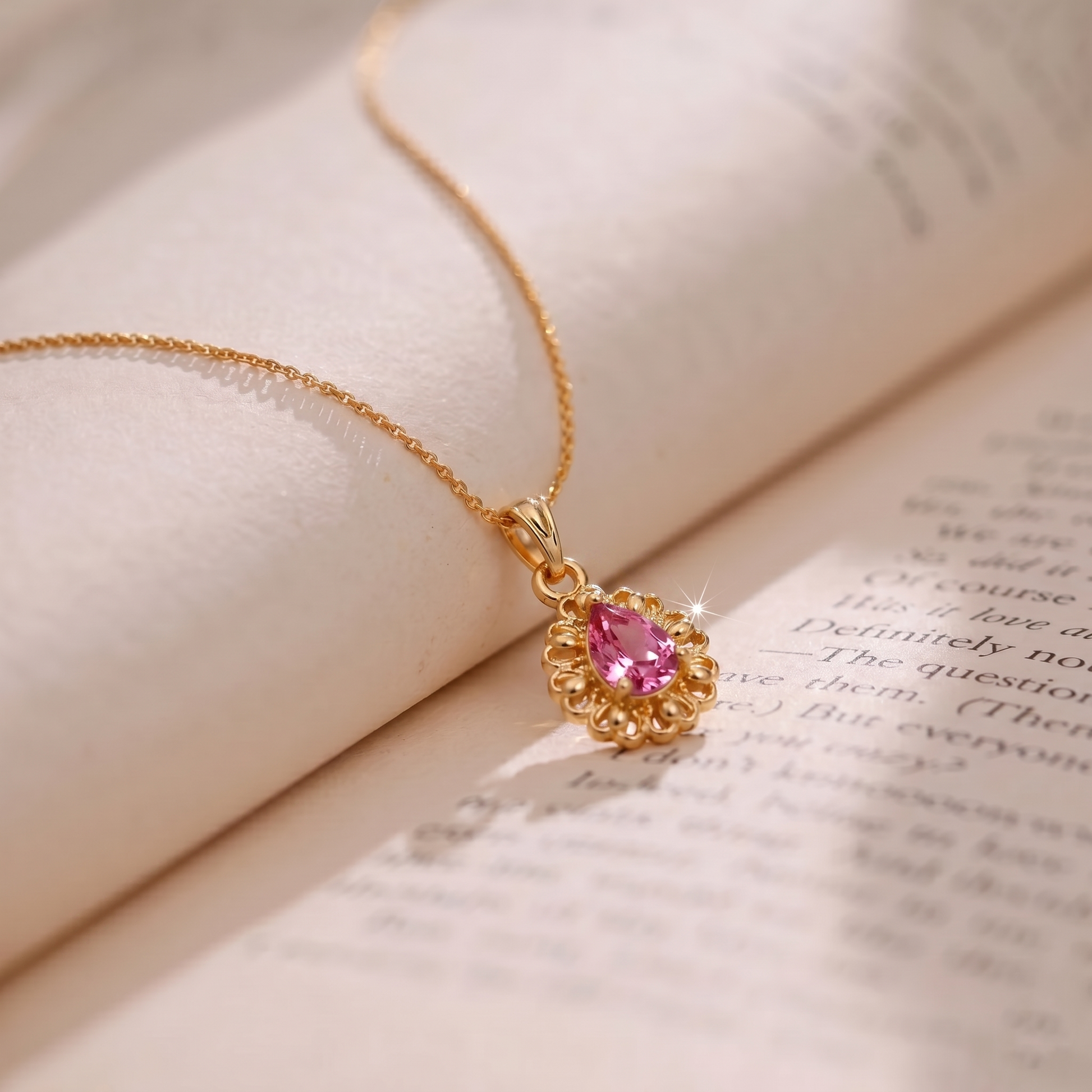 The99Jewel Rose Gold Plated Floral Stylish Chain Pendant For Women & Girls