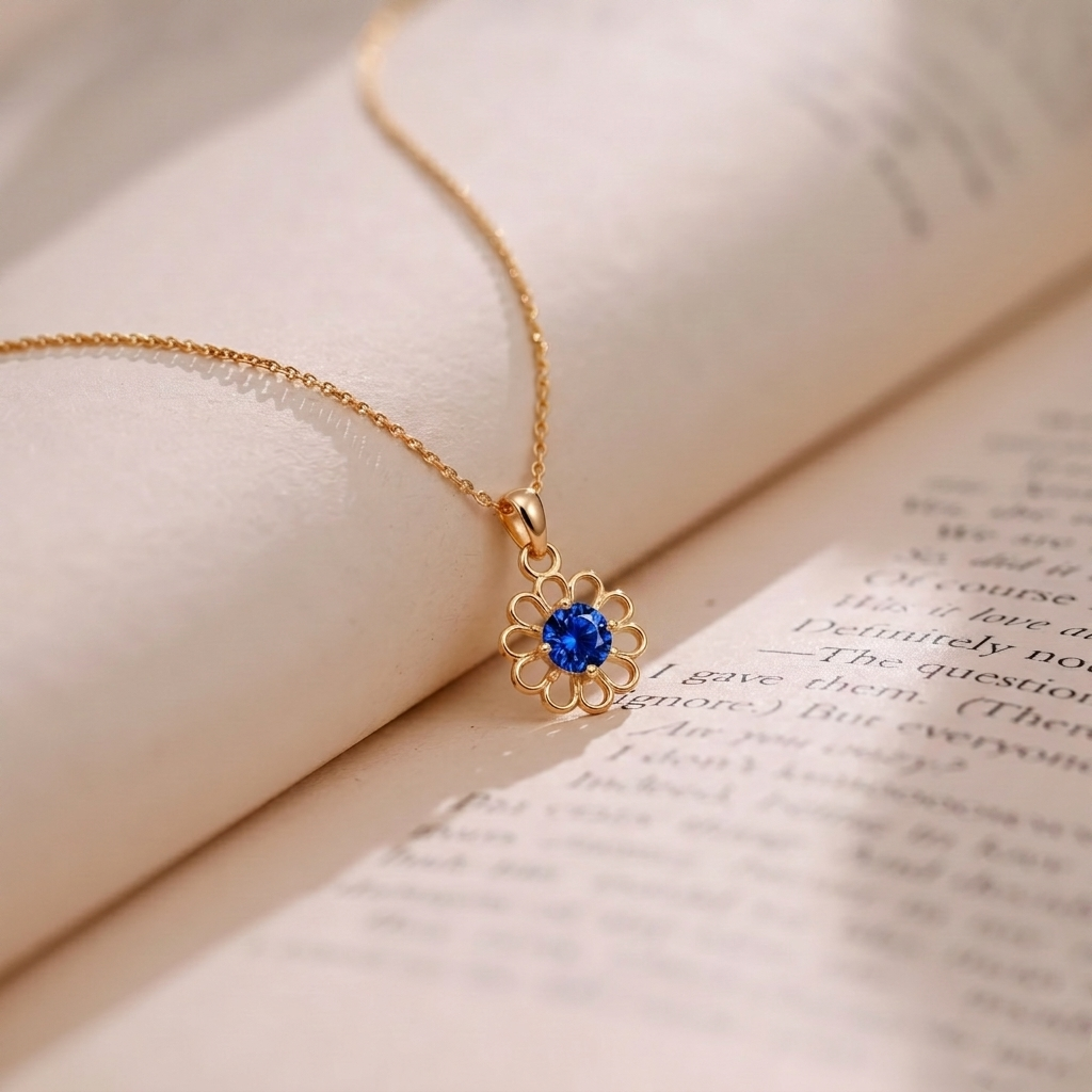 The99Jewel Rose Gold Plated Floral Stylish Chain Pendant For Women & Girls