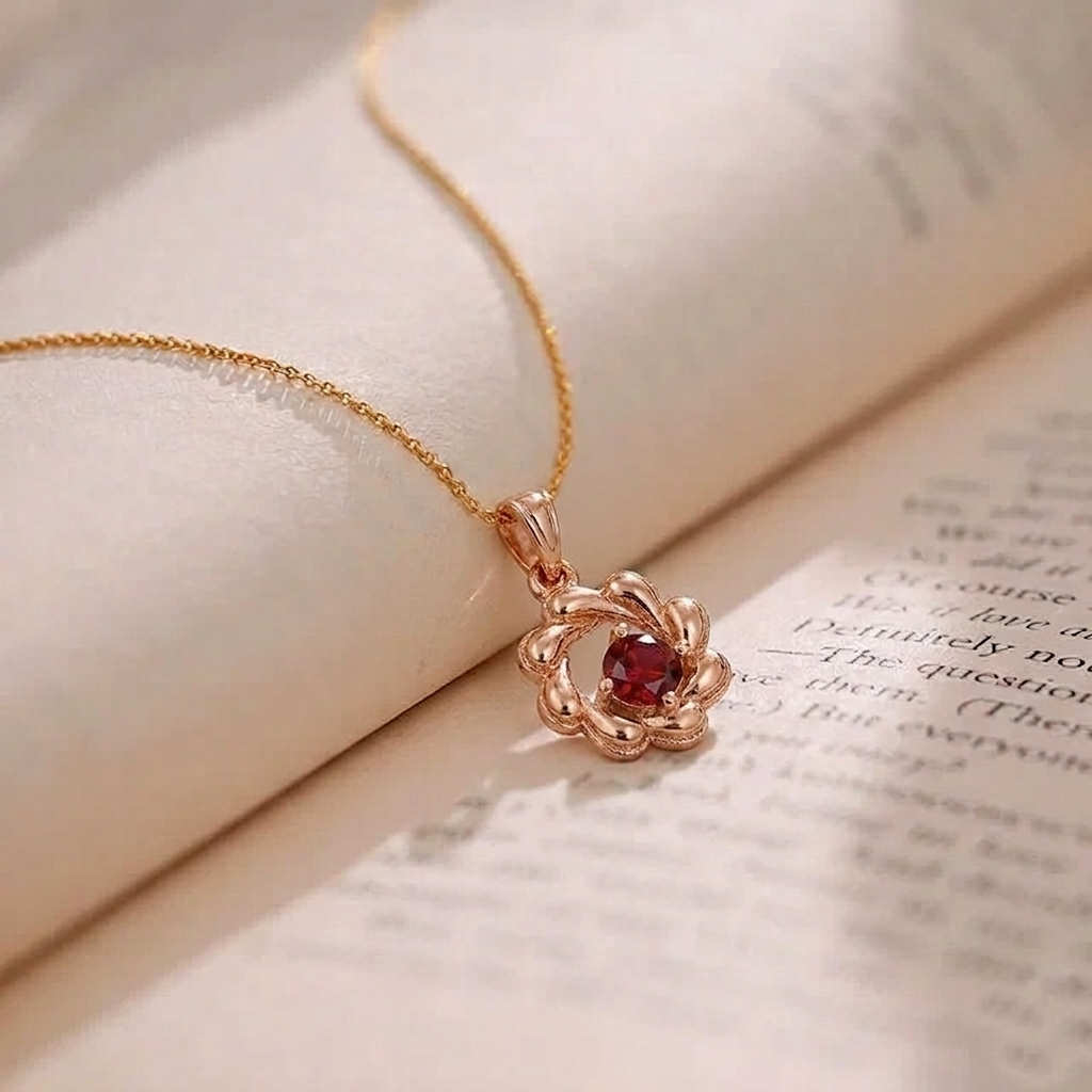 The99Jewel Rose Gold Plated Stylish Chain Pendant For Women & Girls