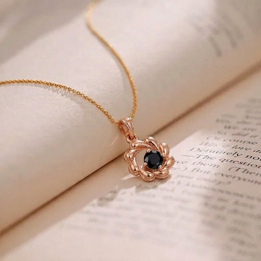 The99Jewel Rose Gold Plated Stylish Chain Pendant For Women & Girls