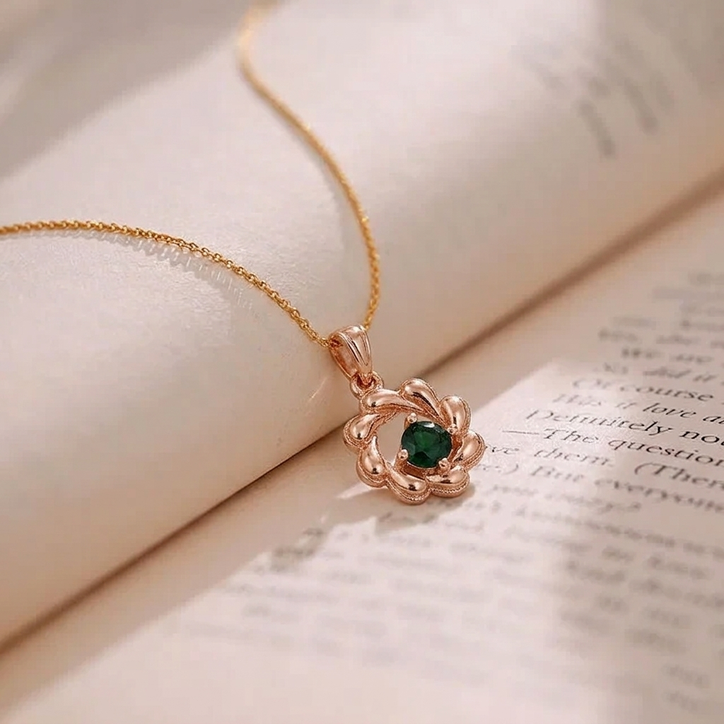 The99Jewel Rose Gold Plated Stylish Chain Pendant For Women & Girls