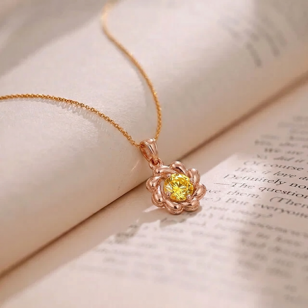 The99Jewel Rose Gold Plated Stylish Chain Pendant For Women & Girls