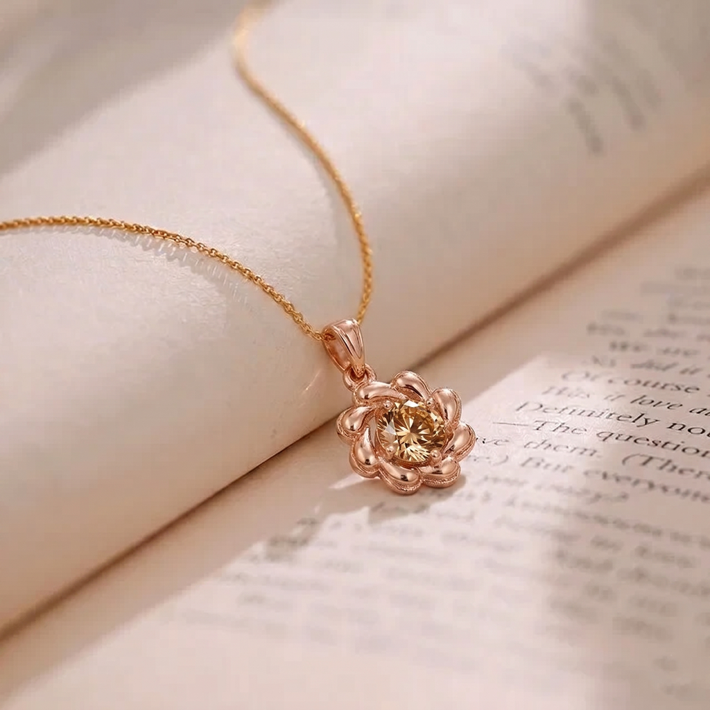 The99Jewel Rose Gold Plated Stylish Chain Pendant For Women & Girls