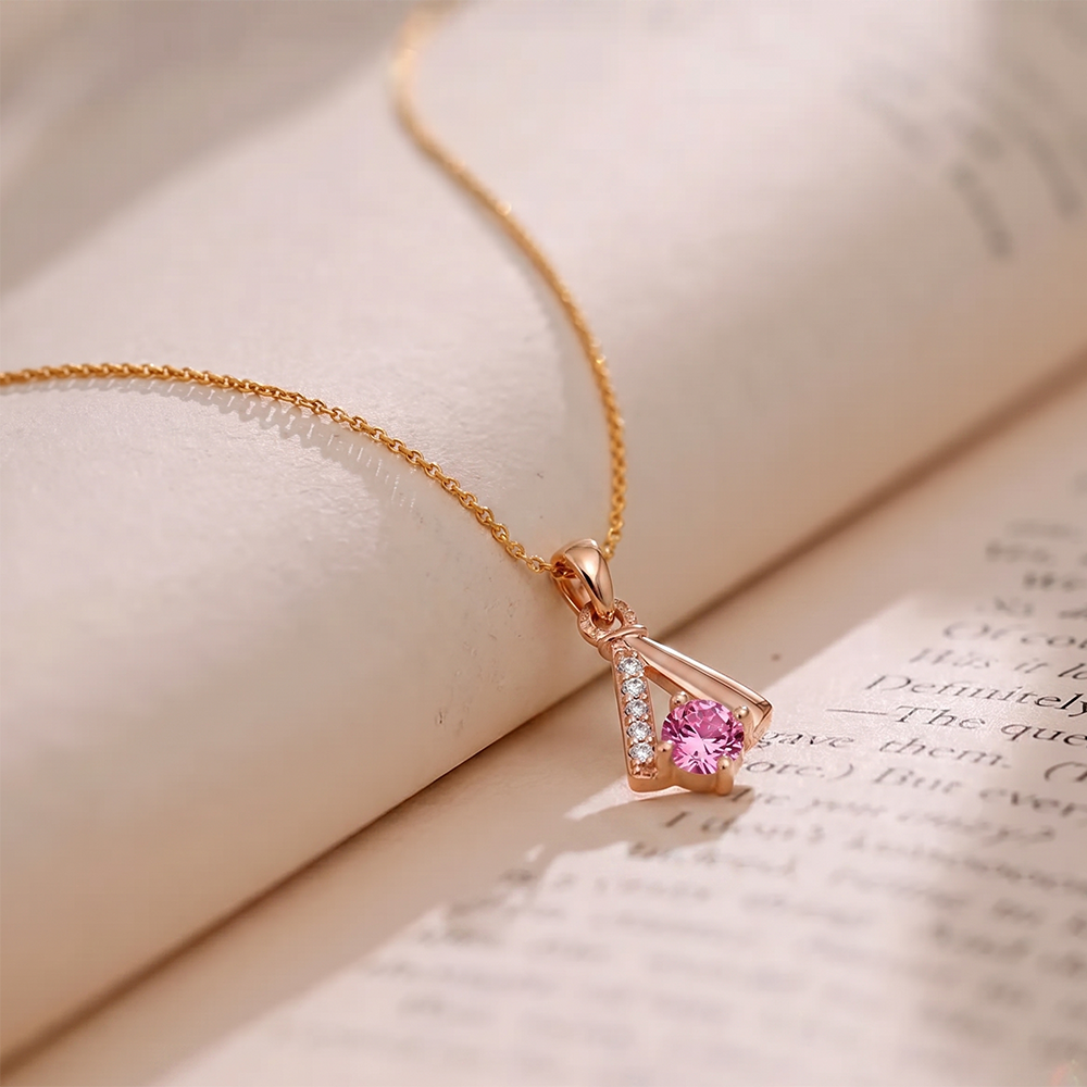 The99Jewel Rose Gold Plated Stylish Chain Pendant For Women & Girls