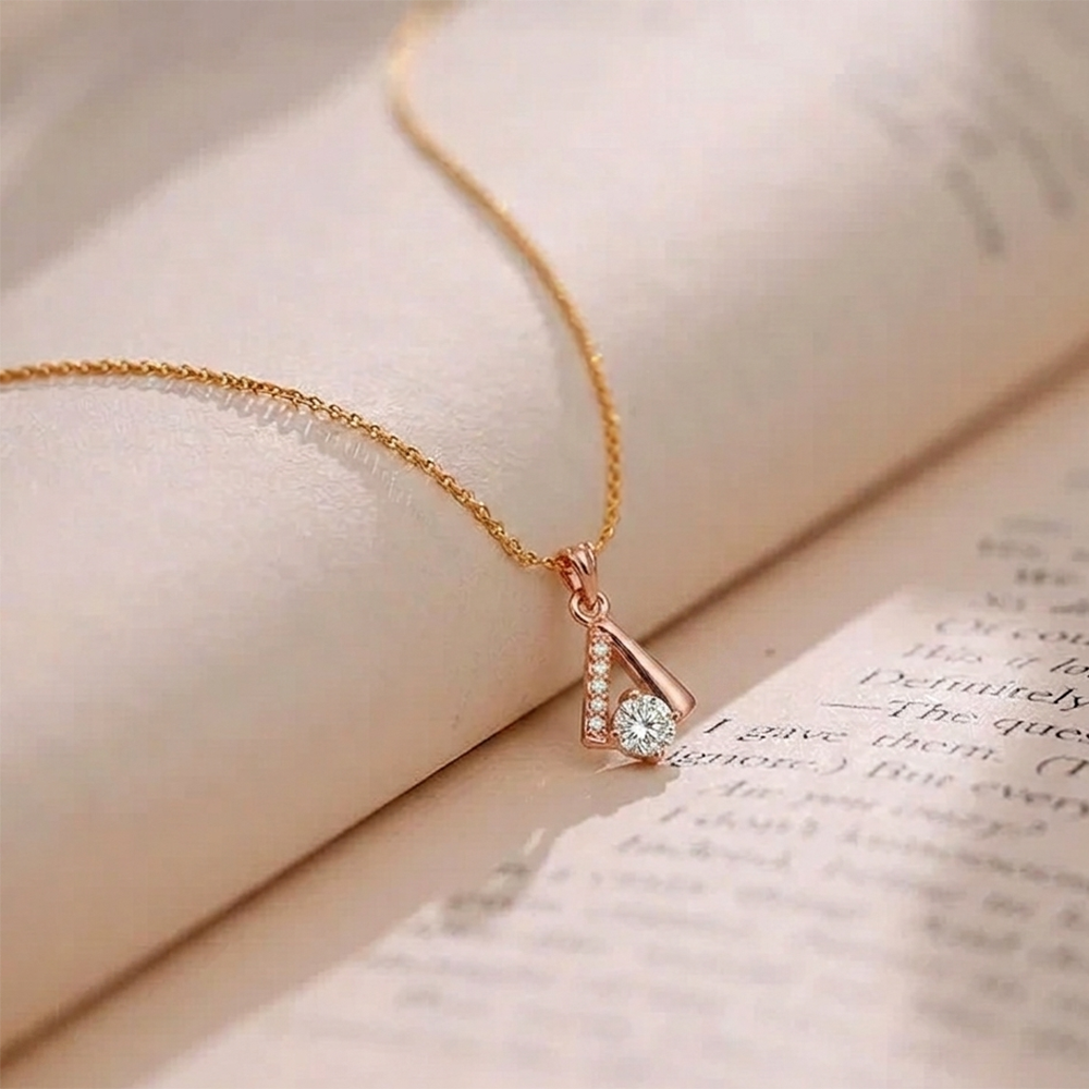 The99Jewel Rose Gold Plated Stylish Chain Pendant For Women & Girls