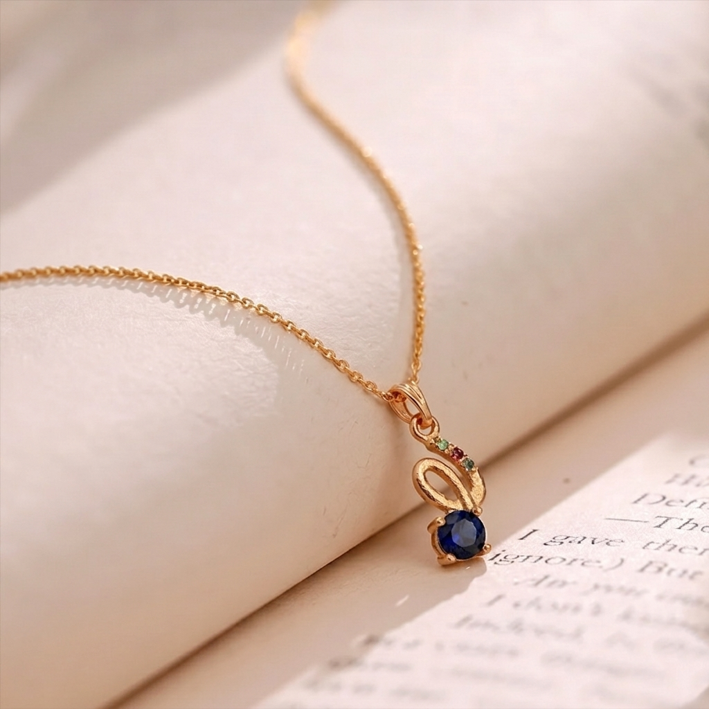 The99Jewel Rose Gold Plated Stylish Chain Pendant For Women & Girls
