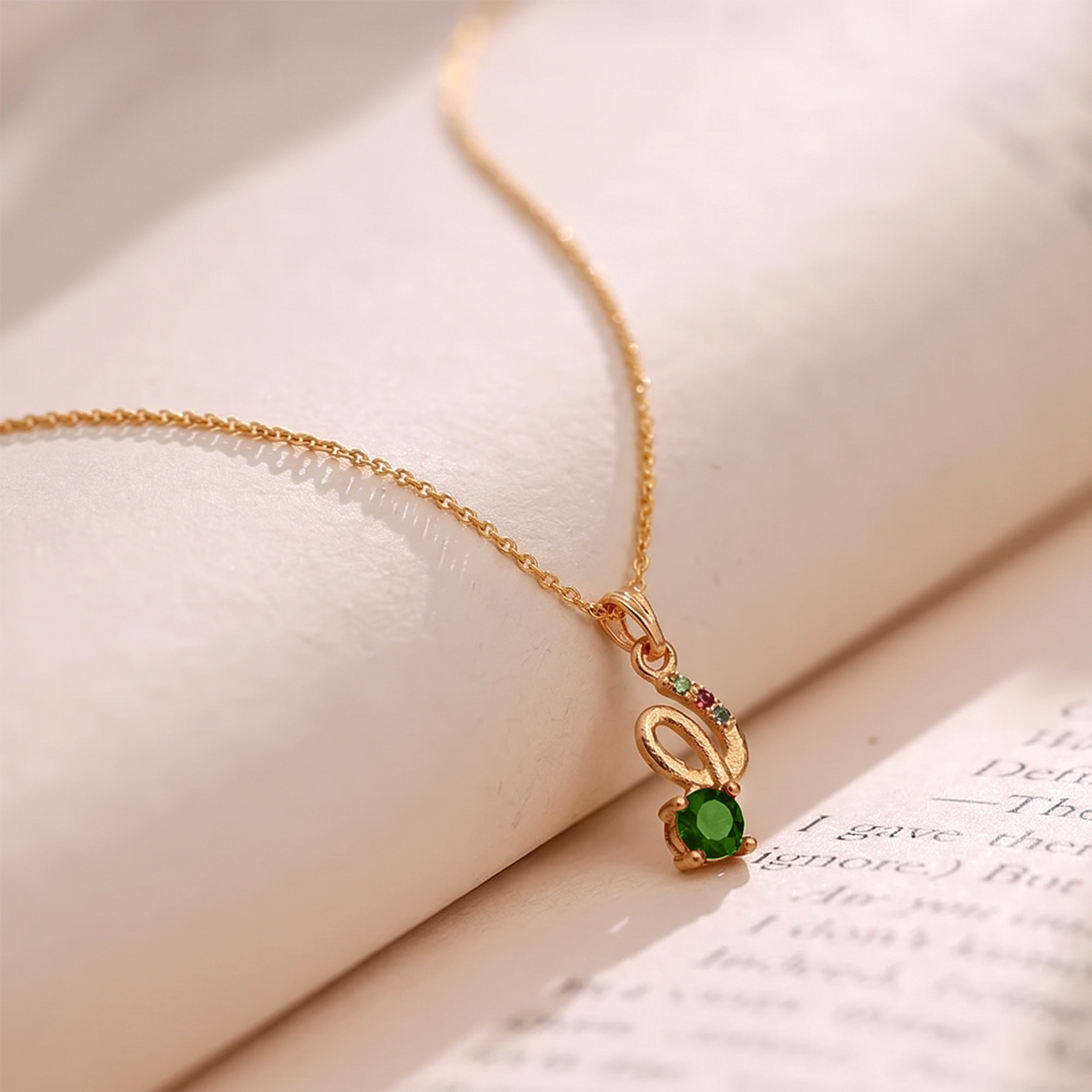 The99Jewel Gold Plated Pink Stylish Chain Pendant For Women & Girls