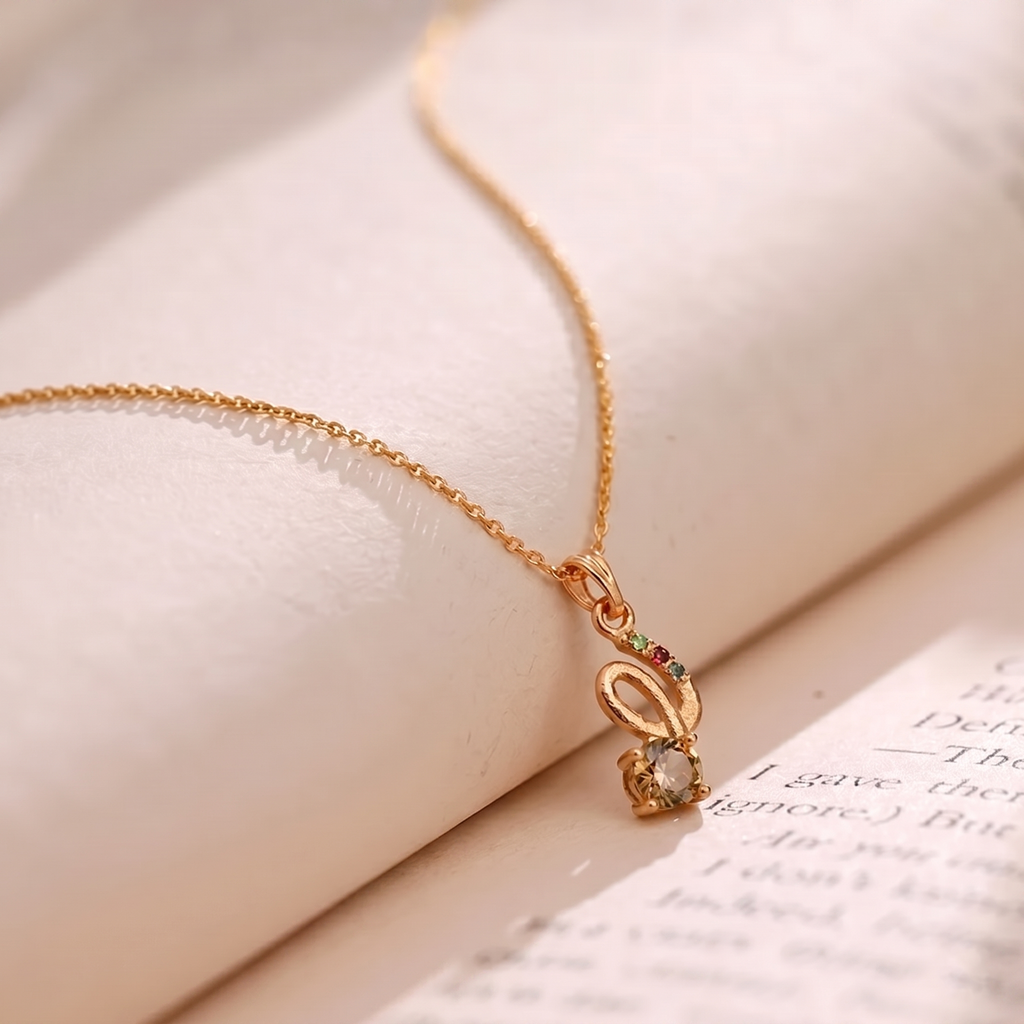 The99Jewel Rose Gold Plated Stylish Chain Pendant For Women & Girls