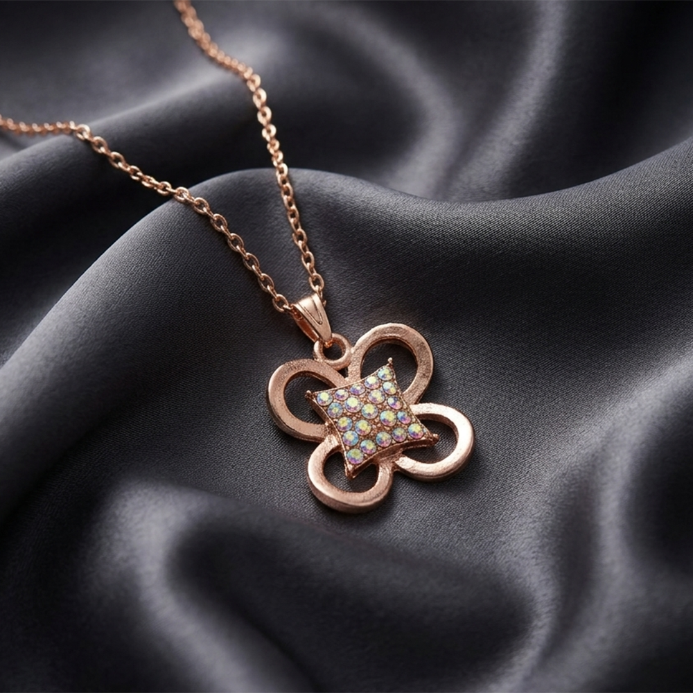 The99Jewel Flower Chain Pendant For Women/ Girls