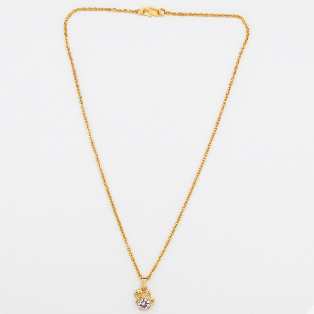 The99Jewel Gold Plated Duck Chain Pendant For Women/ Girls