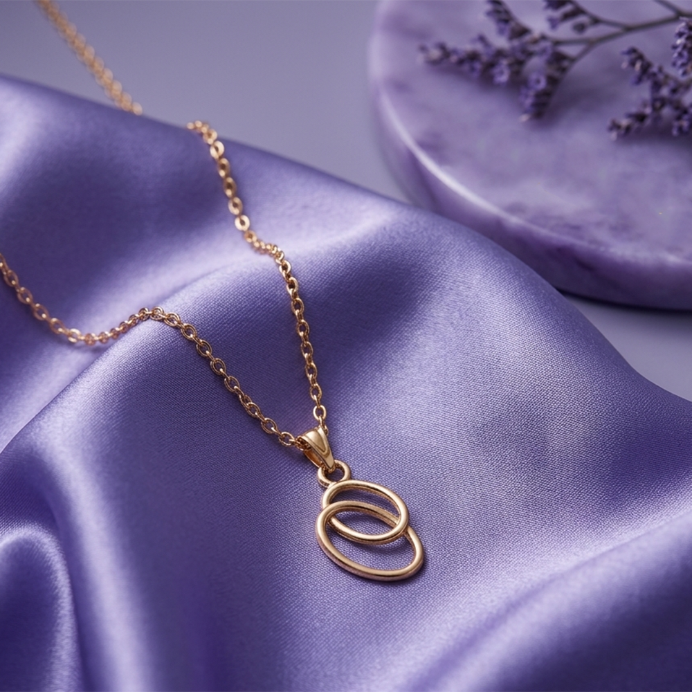 The99Jewel Rose Gold Plated Stylish Chain Pendant For Women & Girls