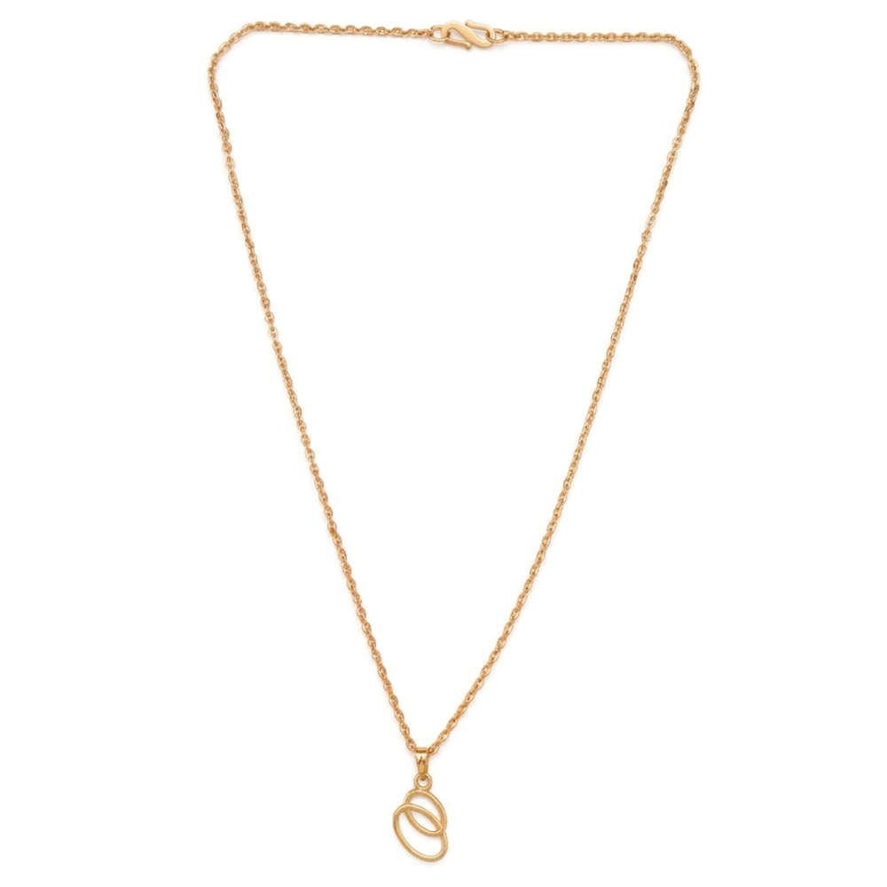 The99Jewel Rose Gold Plated Stylish Chain Pendant For Women & Girls