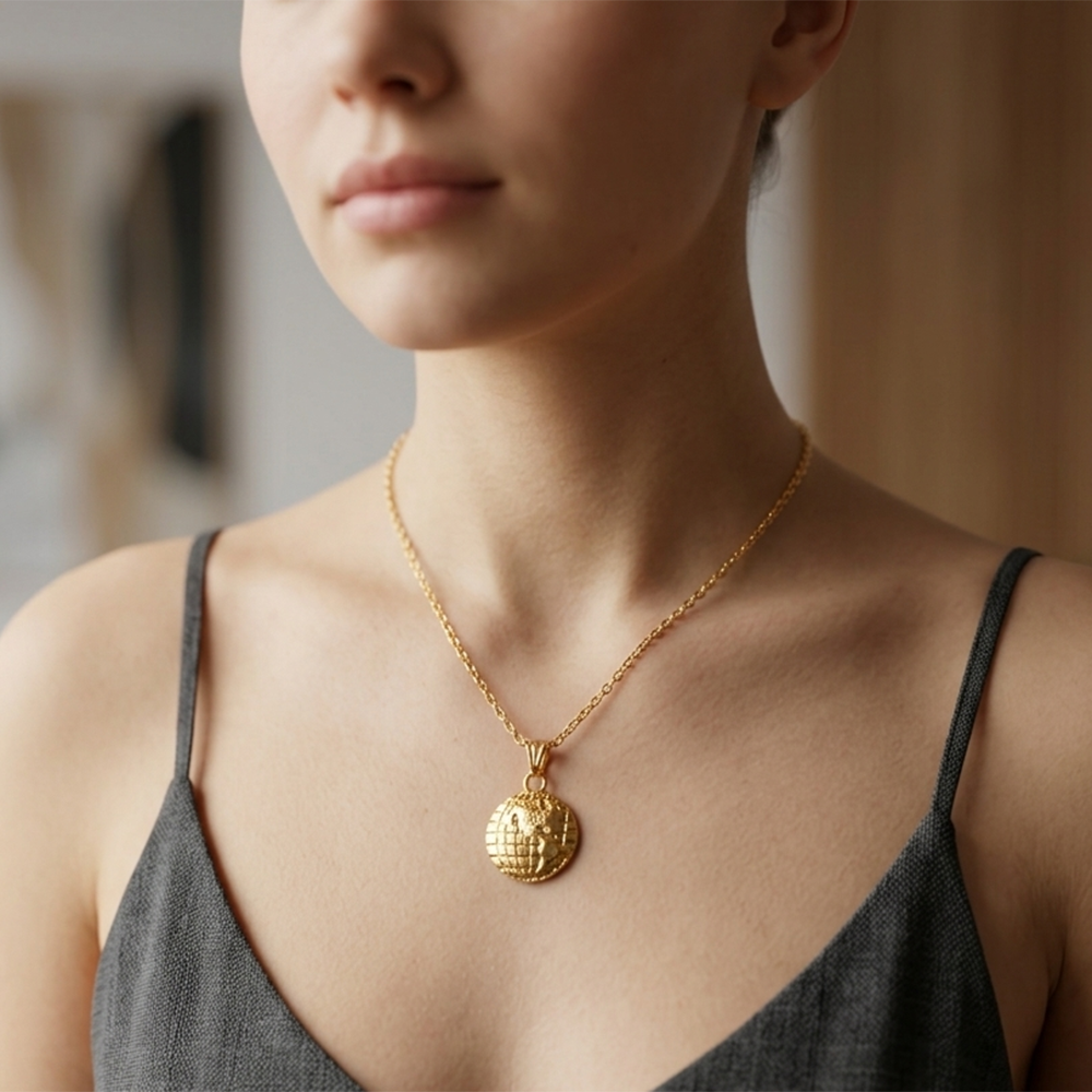 The99Jewel Rose Gold Plated Stylish Chain Pendant For Women & Girls