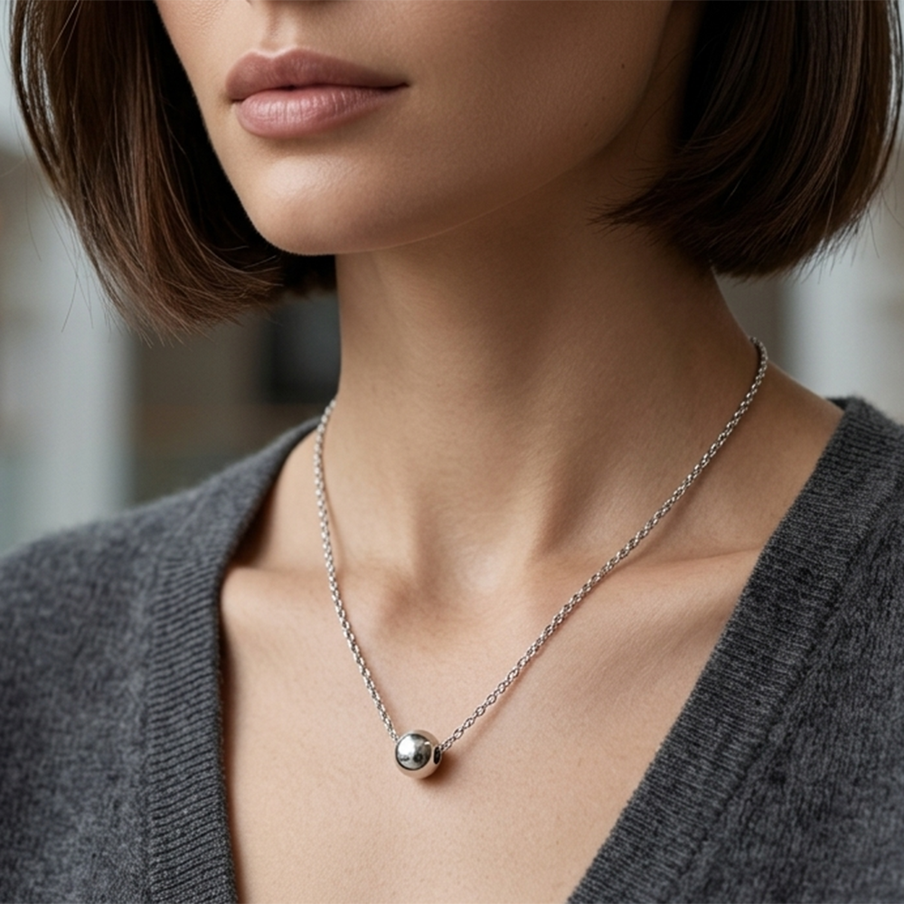 The99Jewel Silver Plated Chain Pendant For Women/ Girls