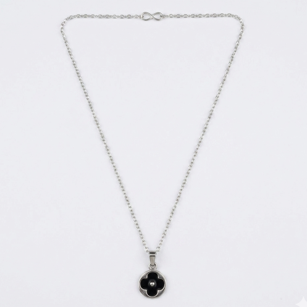 The99Jewel Silver Plated Flower Chain Pendant For Women/ Girls