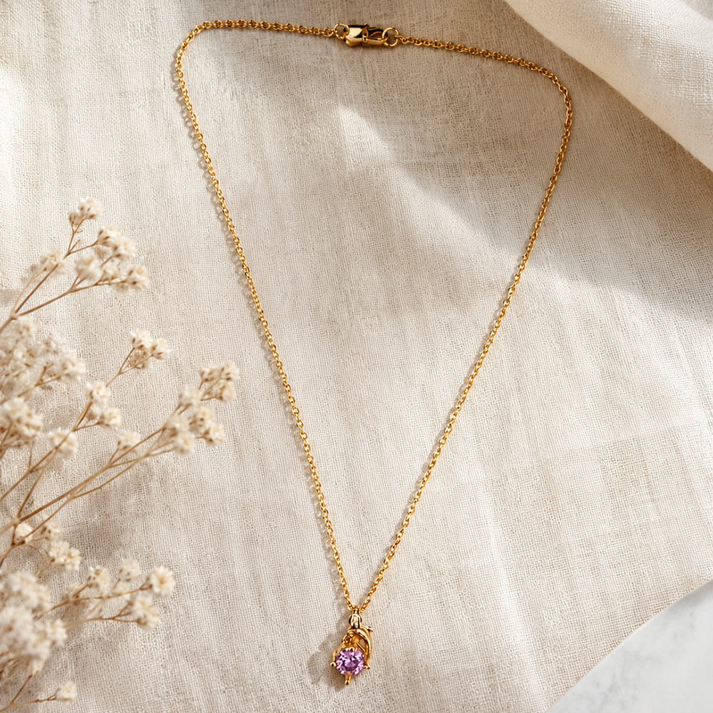  The99Jewel Crystal Stone Dolphin Chain Pendant For Women/ Girls