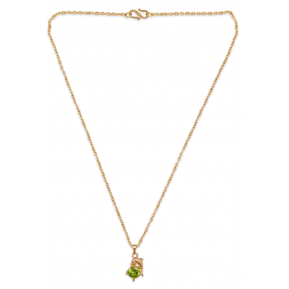 The99Jewel Crystal Stone Dolphin Chain Pendant For Women/ Girls