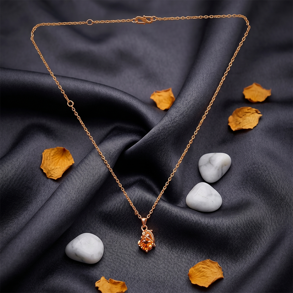 The99Jewel Crystal Stone Dolphin Chain Pendant For Women/ Girls
