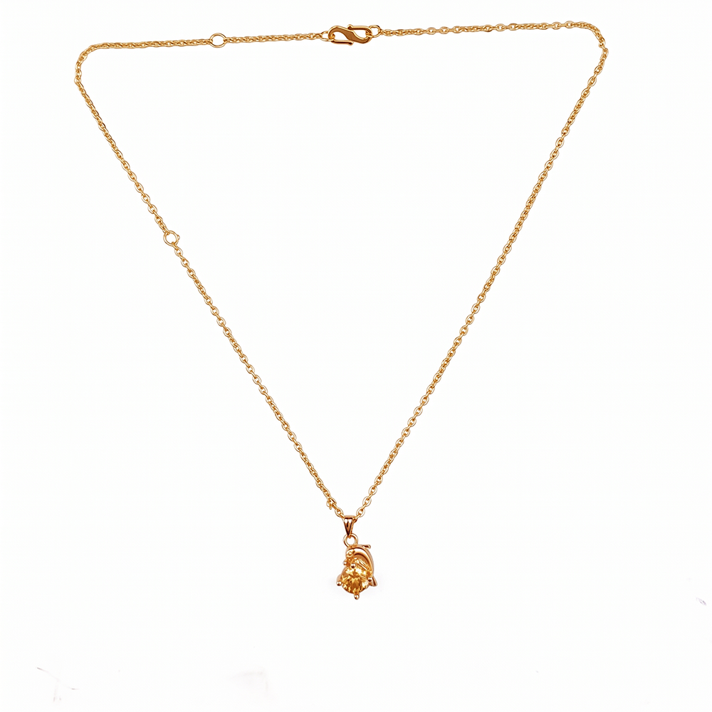 The99Jewel Crystal Stone Dolphin Chain Pendant For Women/ Girls