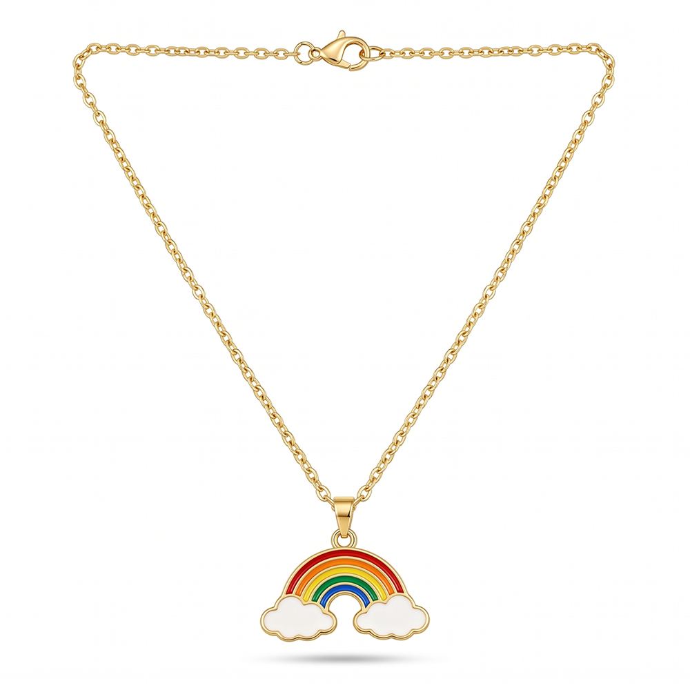 The99Jewel Elegant Colorful Rainbow Meenakari Chain Pendant For Women/ Girls