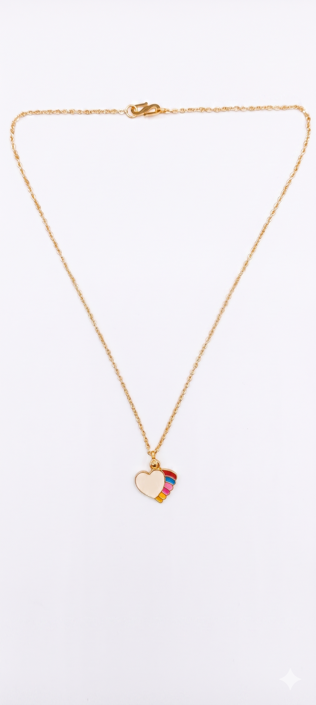 The99Jewel Cute Heart Shape Meenakari Chain Pendant For Women/ Girls