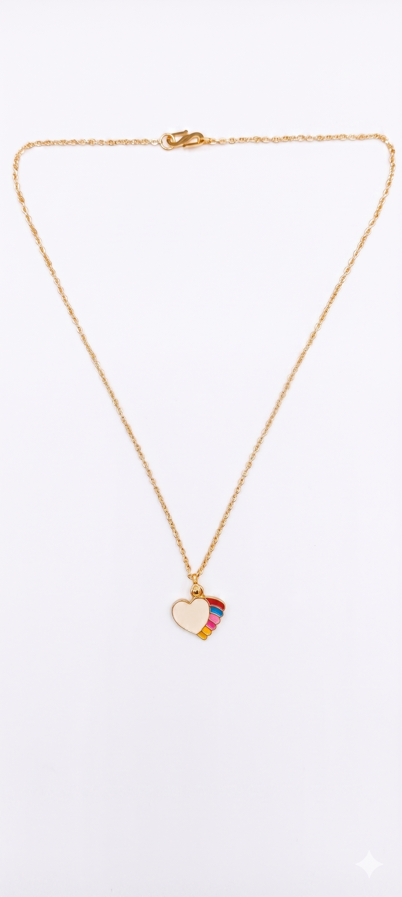 The99Jewel Cute Heart Shape Meenakari Chain Pendant For Women/ Girls