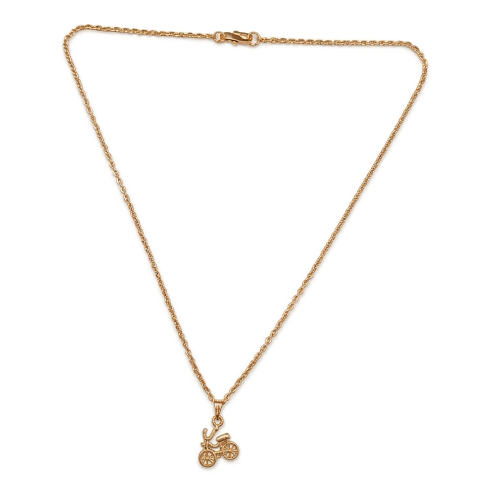 The99Jewel Stylish Minimal Bicycle Pendant for Boys