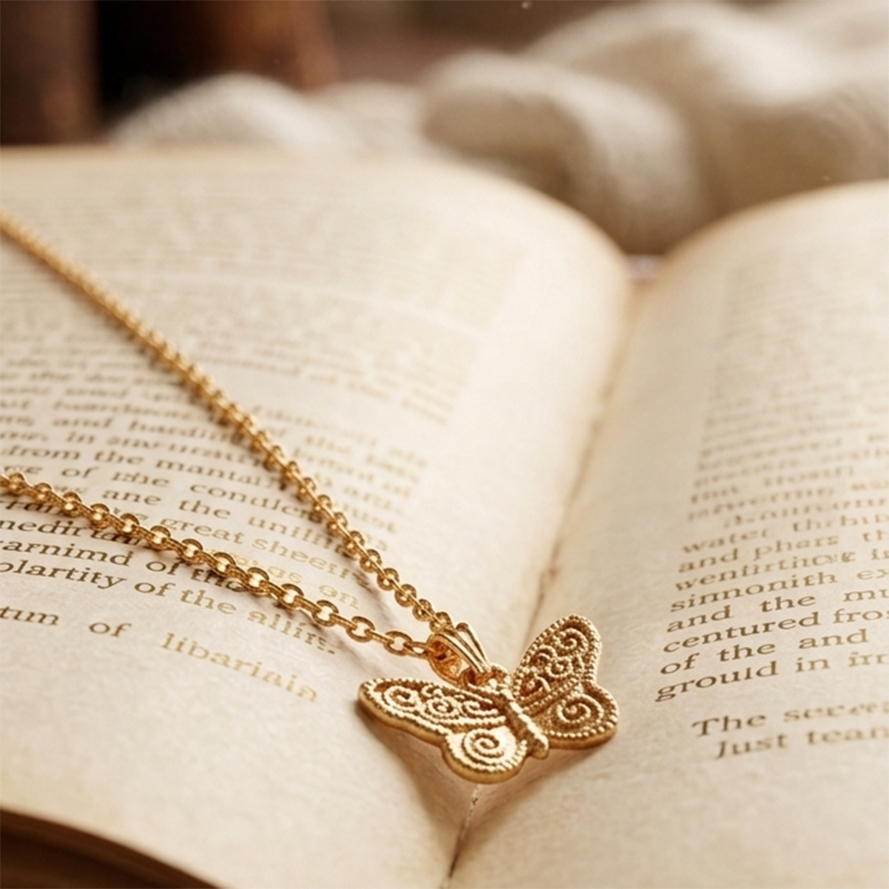 The99Jewel Cute Butterfly Design Chain Pendant For Women/ Girls