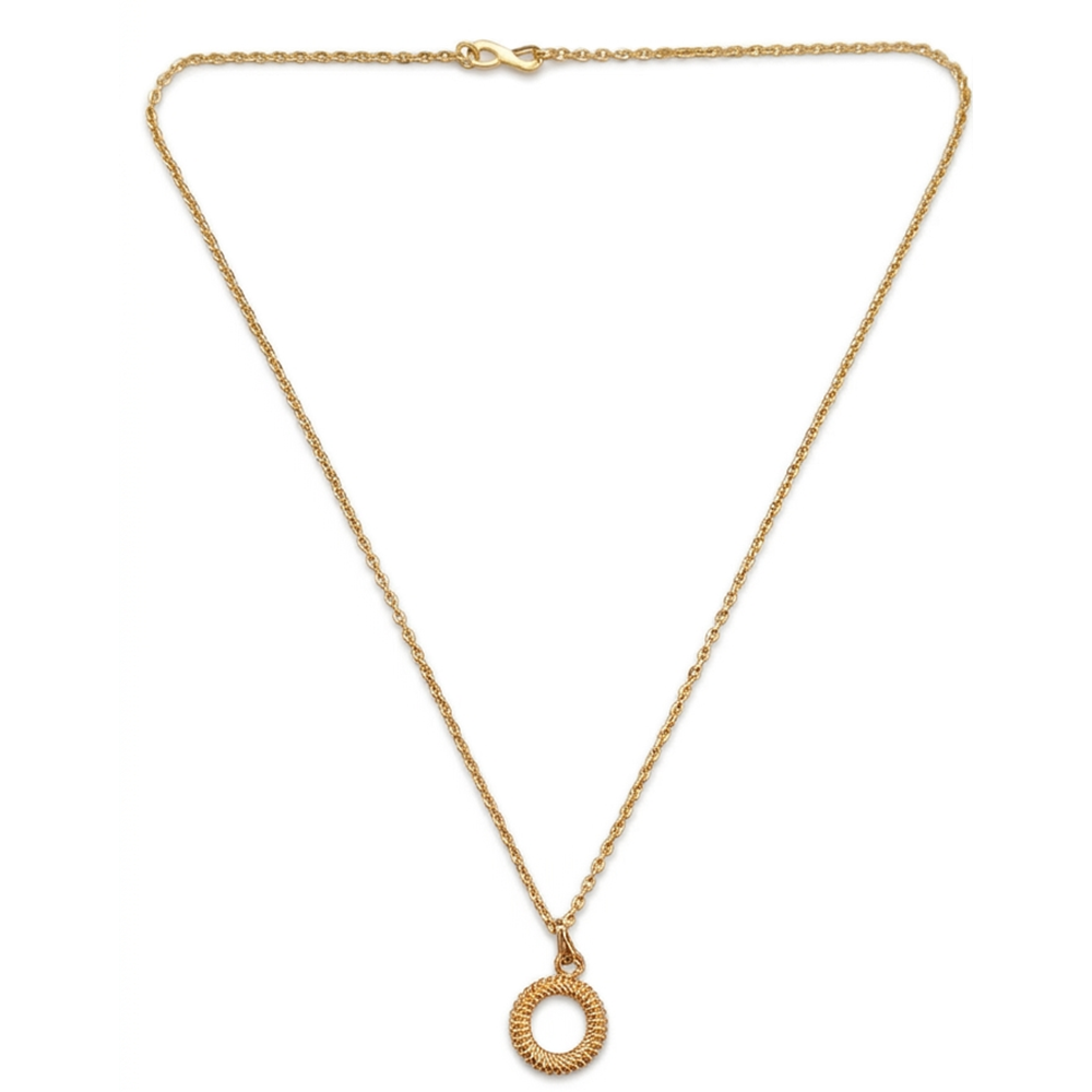 The99Jewel Gold Plated World Map Chain Pendant for Women & Girls