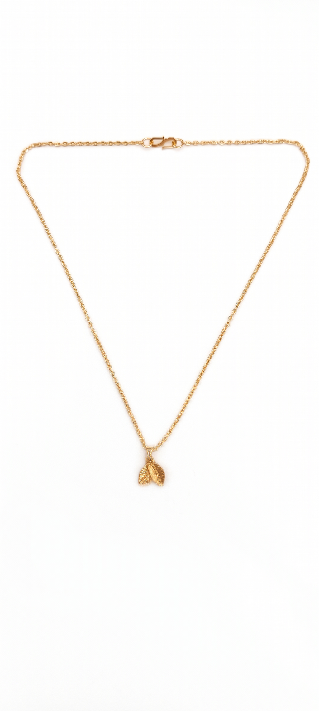 The99Jewel Gold Plated Leaf Chain Pendant for Women & Girls