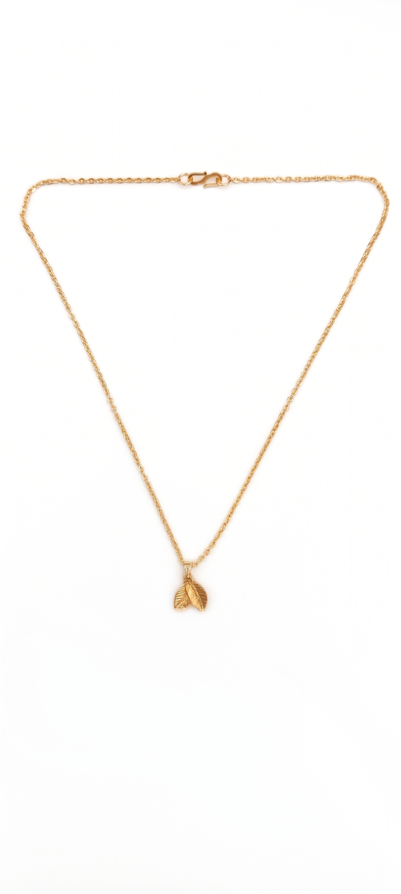 The99Jewel Gold Plated Leaf Chain Pendant for Women & Girls
