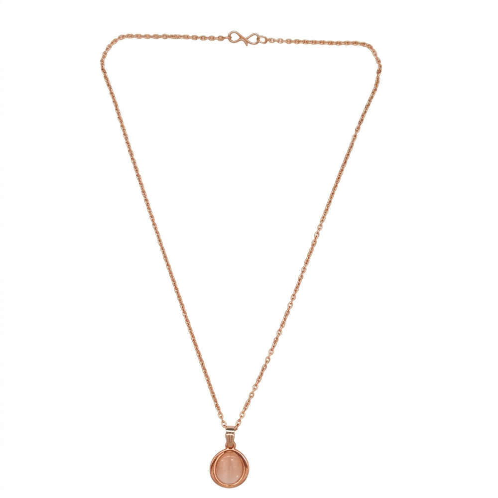 The99Jewel rose gold-plated Chain Pendant featuring a Monalisa Stone .