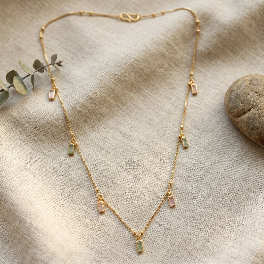 The99Jewel Elegant Gold Plated Stylish Necklace with Delicate Chain