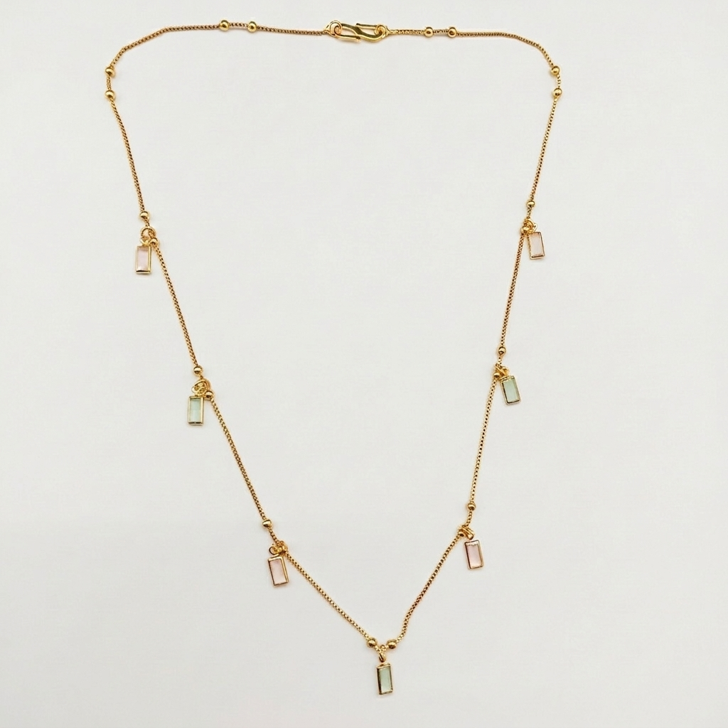 The99Jewel Elegant Gold Plated Stylish Necklace with Delicate Chain