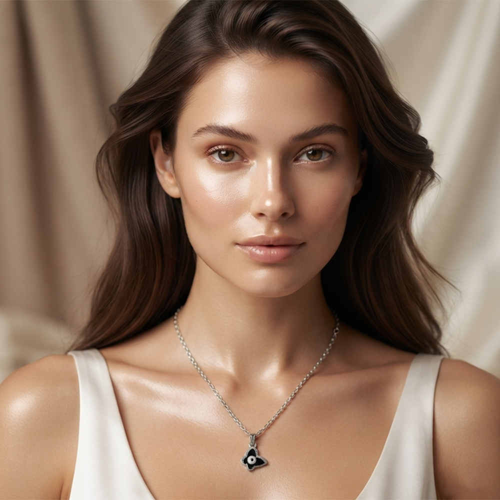 The99Jewel Silver Plated Butterfly Shape  Chain Pendant for Women
