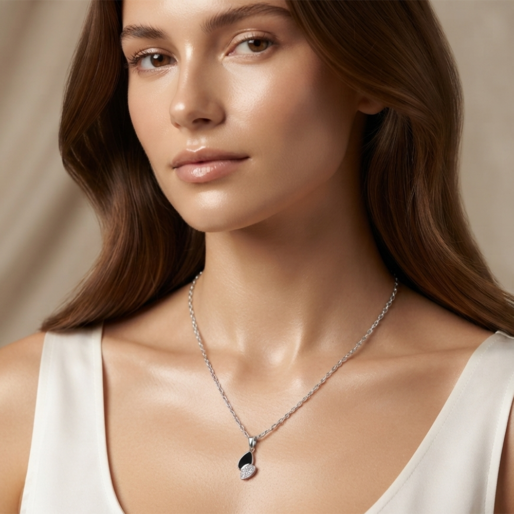 The99Jewel Fashion Silver Plated Austrian Stone Chain Pendant