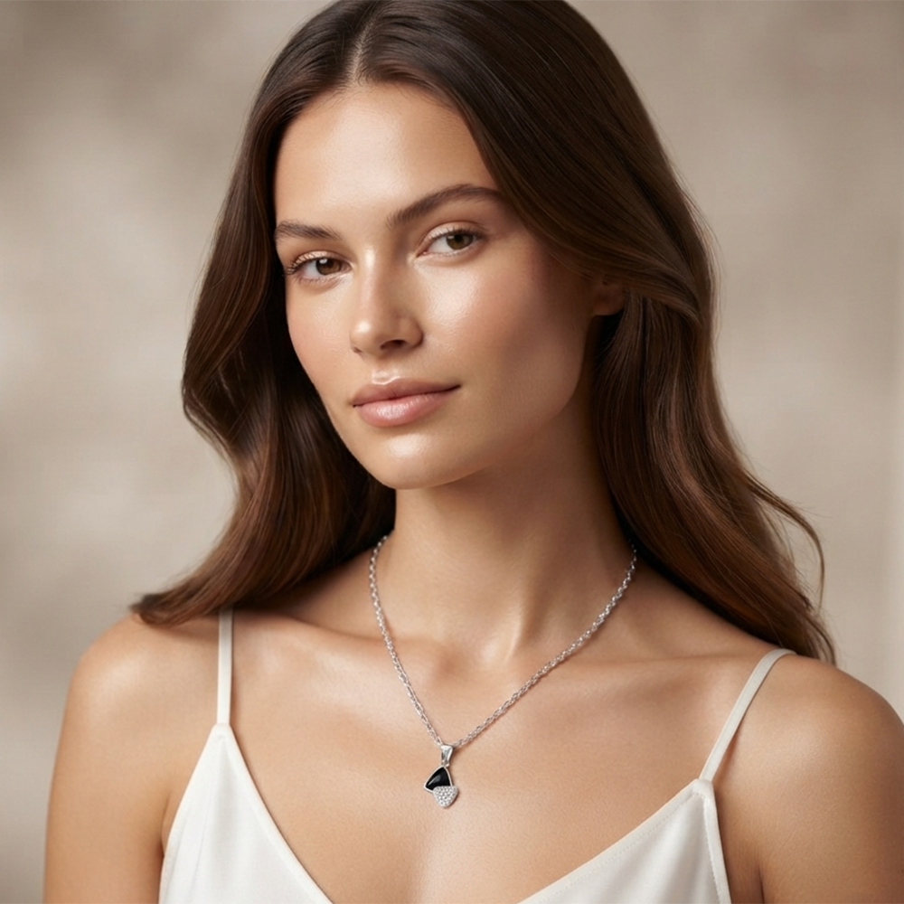 The99Jewel Fashion Silver Plated Austrian Stone Chain Pendant