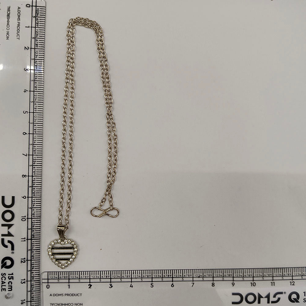 The99Jewel Fashion Silver Plated Austrian Stone Heart Shape Chain Pendant