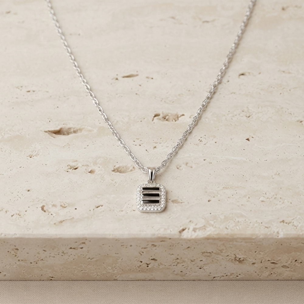 The99Jewel Fashion Silver Plated Austrian Stone Chain Pendant