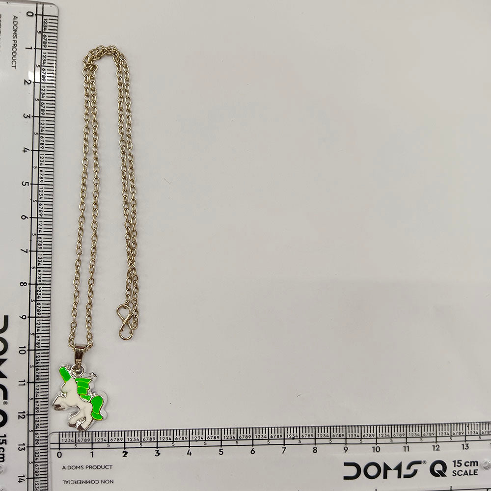 The99Jewel Stylish Austrian Stone Silver Plated Unicorn Shape Chain Pendant