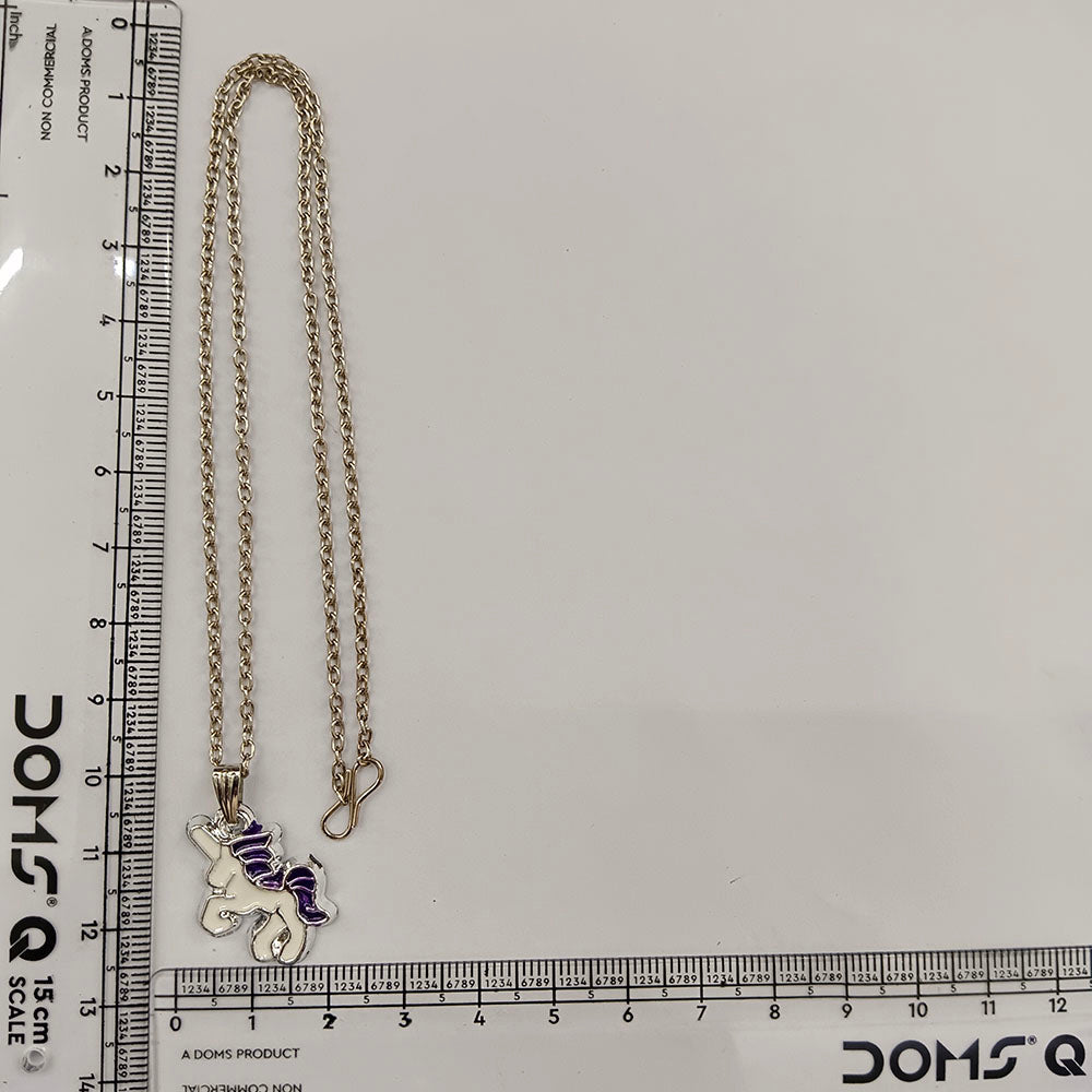 The99Jewel Stylish Austrian Stone Silver Plated Unicorn Shape Chain Pendant