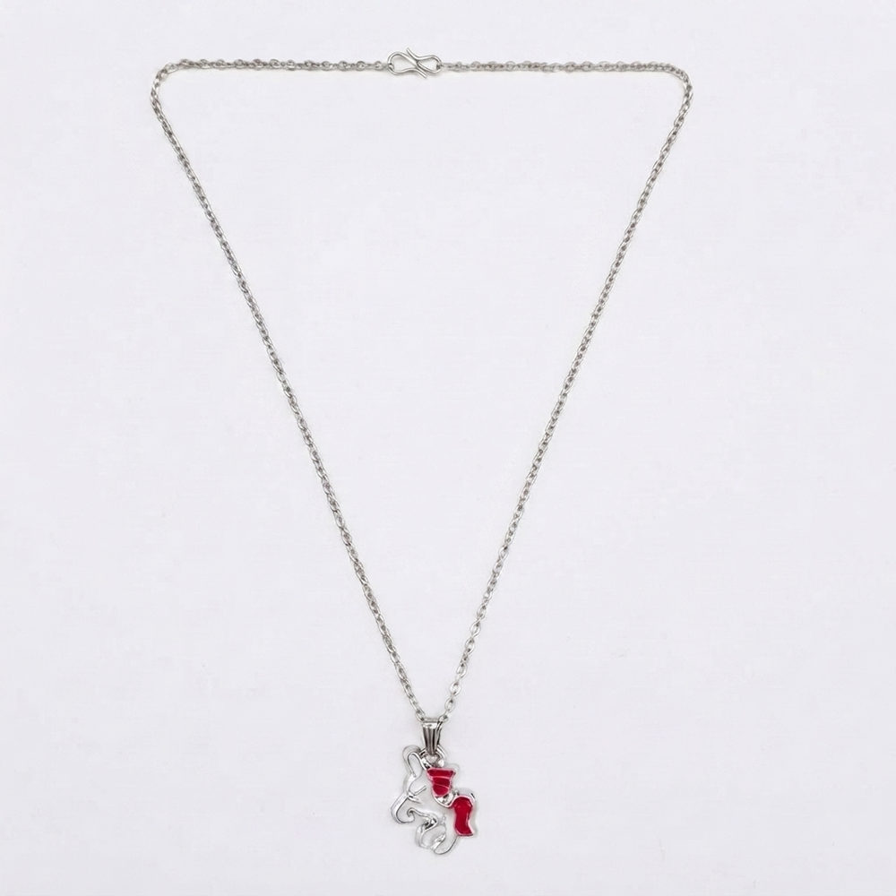 The99Jewel Stylish Austrian Stone Silver Plated Unicorn Shape Chain Pendant