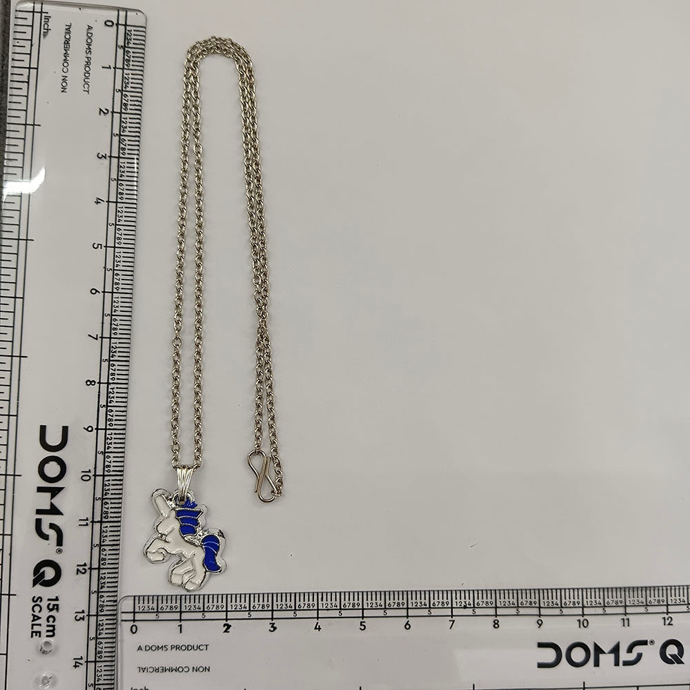 The99Jewel Stylish Austrian Stone Silver Plated Unicorn Shape Chain Pendant