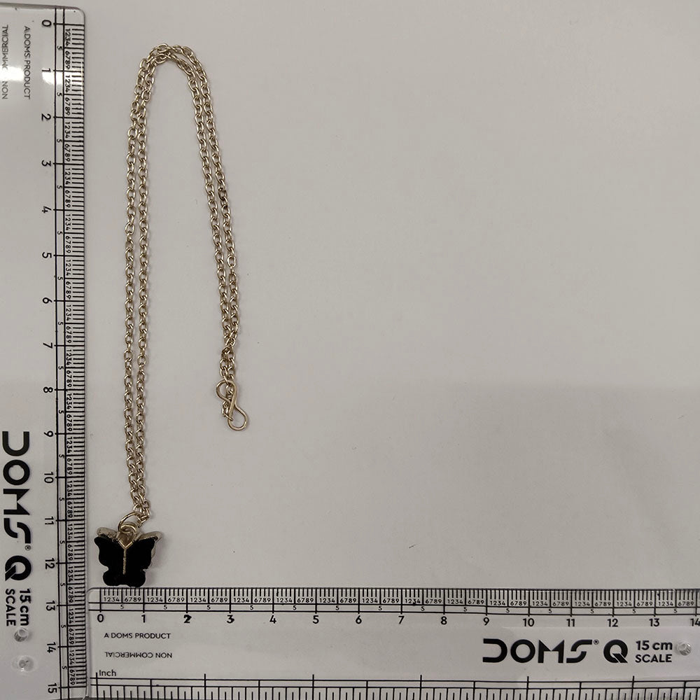 The99Jewel Lightweight  Austrian Stone Silver Plated Butterfly Shape Chain Pendant